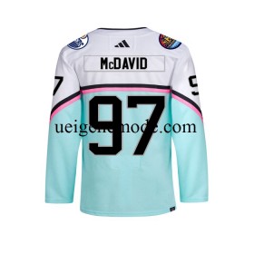 Herren Edmonton Oilers Eishockey Trikot CONNOR MCDAVID 97 2023 All-Star Adidas Weiß Authentic